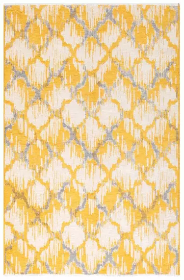 MORETTİ SİDE ÇİFT TARAFLI HALI 10492-F GRİ-SARI