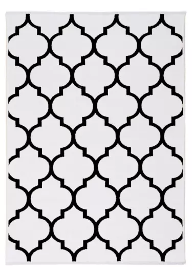 MORETTİ SİDE ÇİFT TARAFLI HALI 11000-K SİYAH-BEYAZ