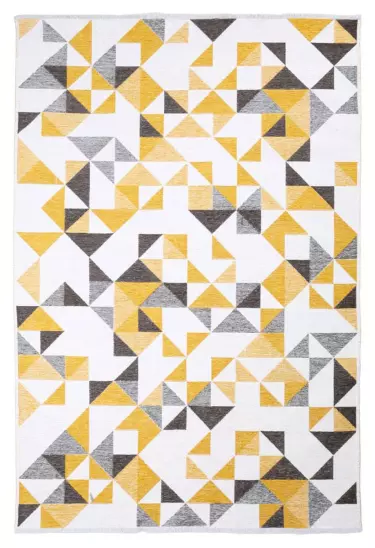 MORETTİ SİDE ÇİFT TARAFLI HALI 11031-F SARI-GRİ